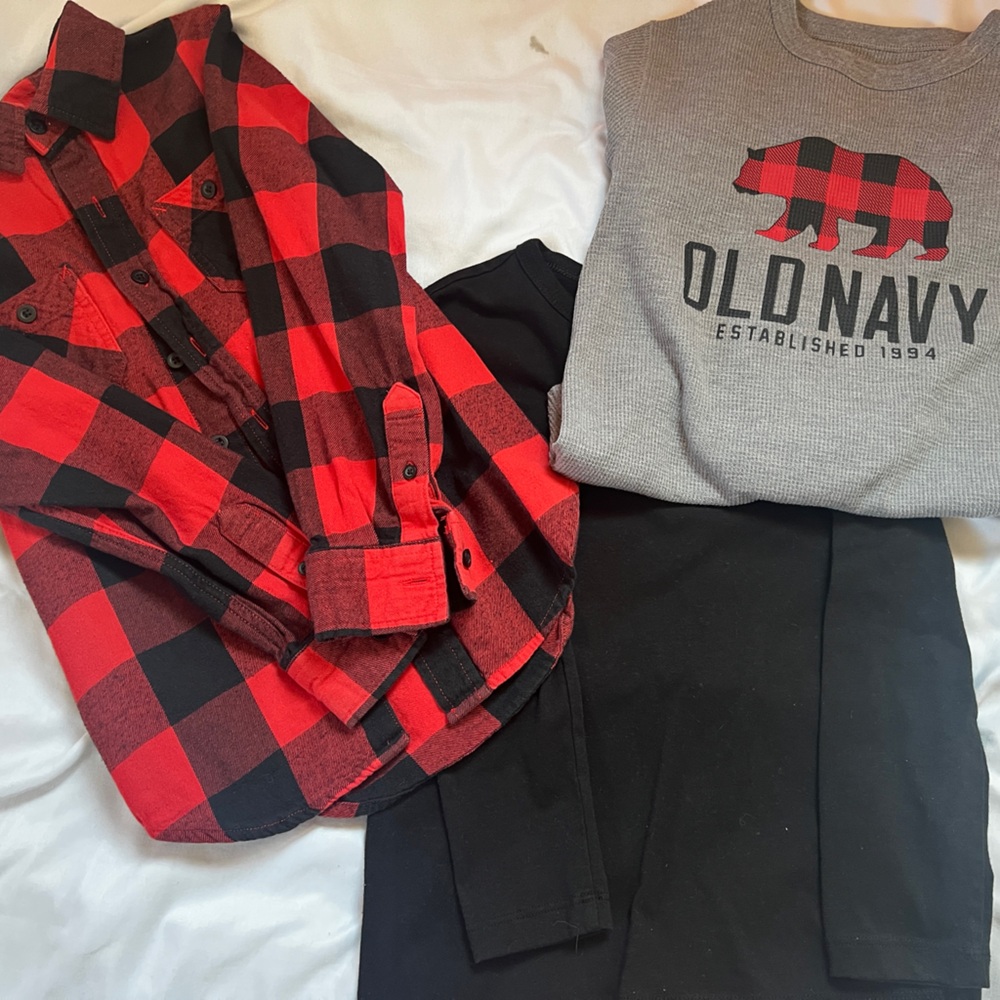 Old Navy Gray and Red Outfit Set